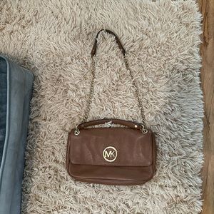 Michael Kors Tan Leather Shoulder Bag